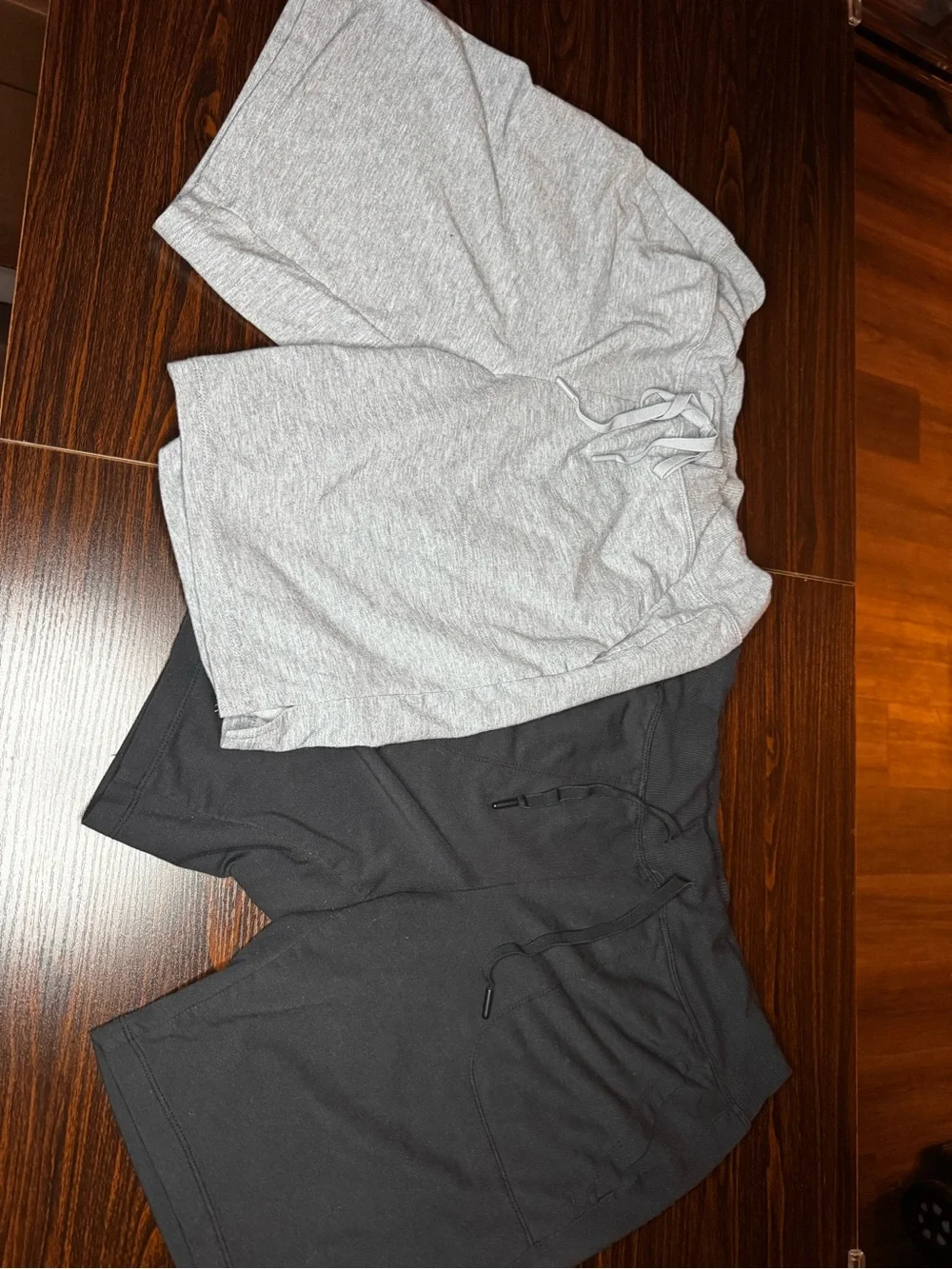 Athletic Works Gray & Charcoal Lounge Shorts Pair - Picture 2 of 4